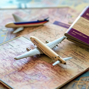 Graphic showcasing various digital nomad visa options with country flags, icons, and comparison elements.