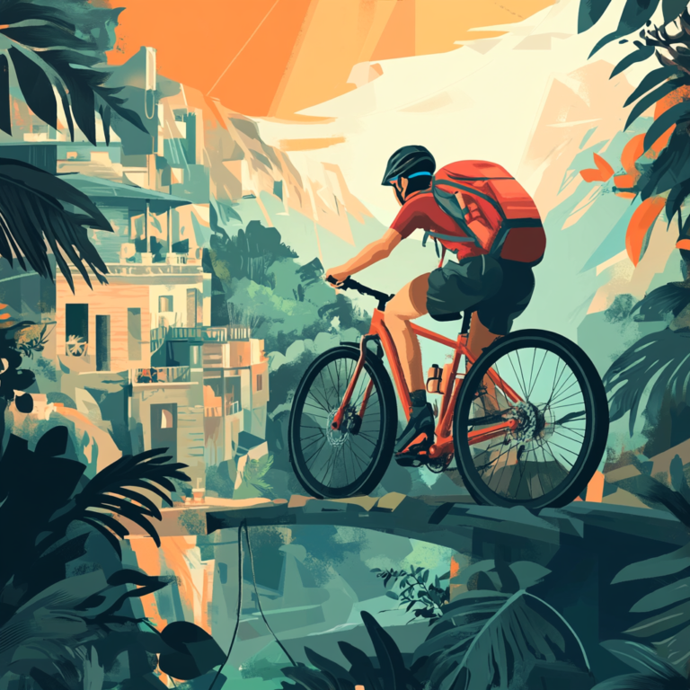 Collage showcasing adventure activities with protection icons, illustrating the benefits of travel insurance for active travelers.